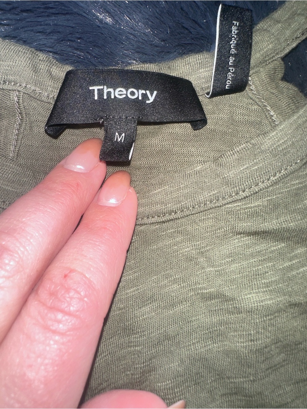 Theory Olive Green High-Neck Tank Top - Picture 3 of 4